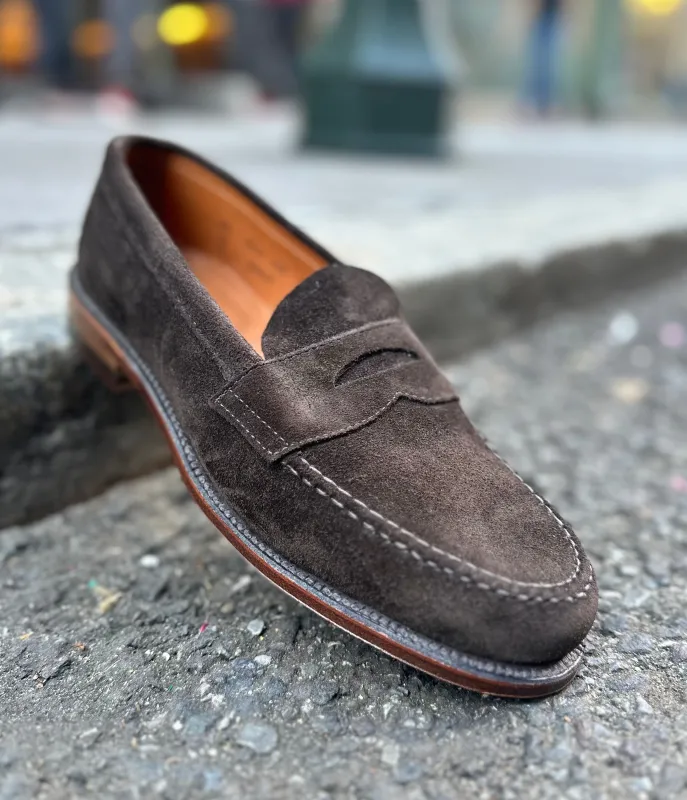 6248F - Unlined Leisure Hand Sewn in Dark Chocolate Suede sold by Alden on Madison