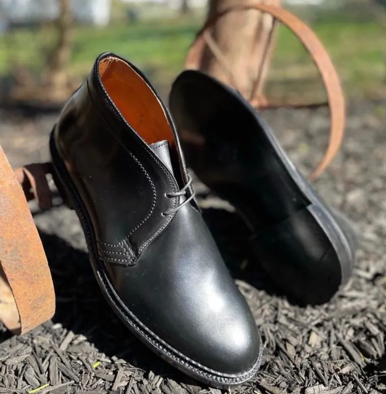1340 - Chukka Boot in Black Shell Cordovan sold by Alden on Madison