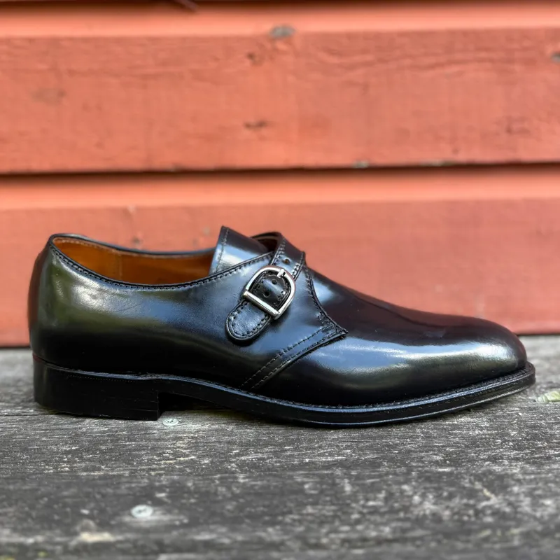 1655 - Monk Strap  Black in Shell Cordovan sold by Alden on Madison