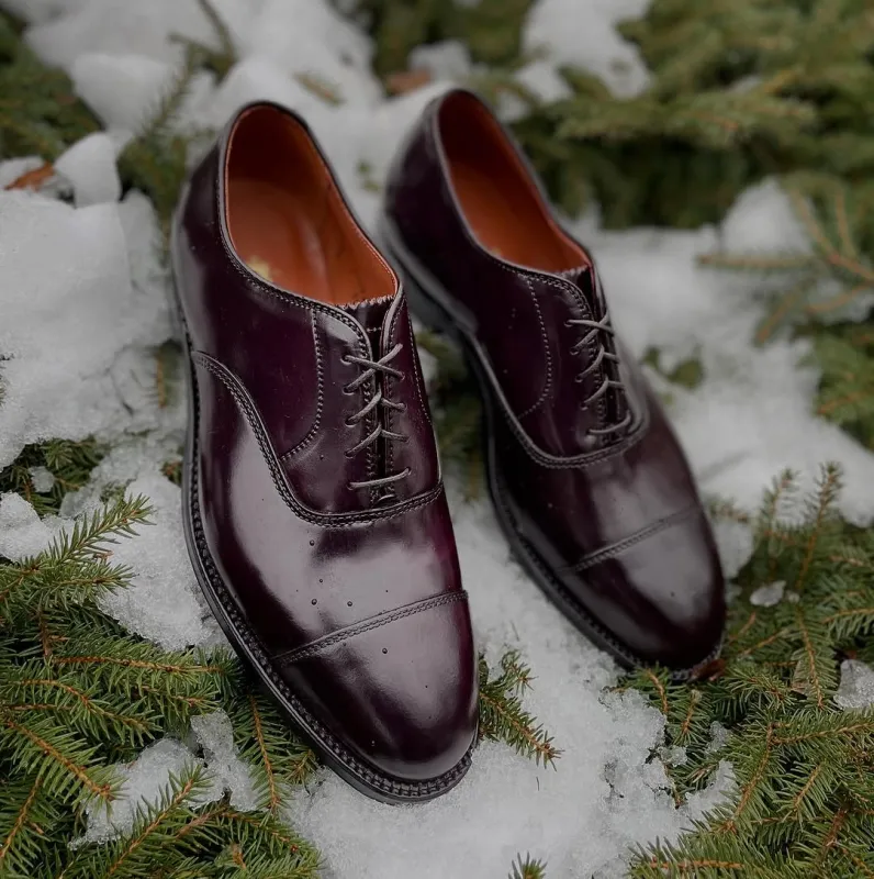 9070 - Straight Tip Bal in Color 8 Shell Cordovan sold by Alden on Madison