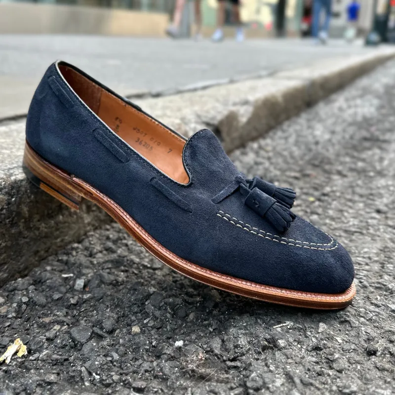 36205 - Tassel Loafer in Navy Blue Suede sold by Alden on Madison