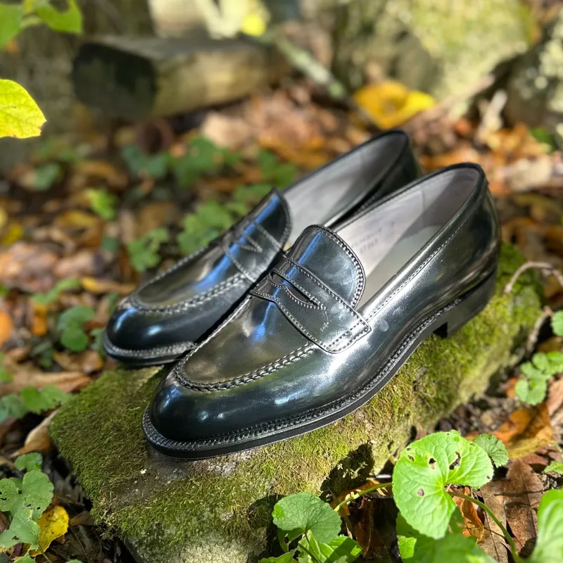 67269 - High Vamp Loafer in Black Shell Cordovan sold by Alden on Madison