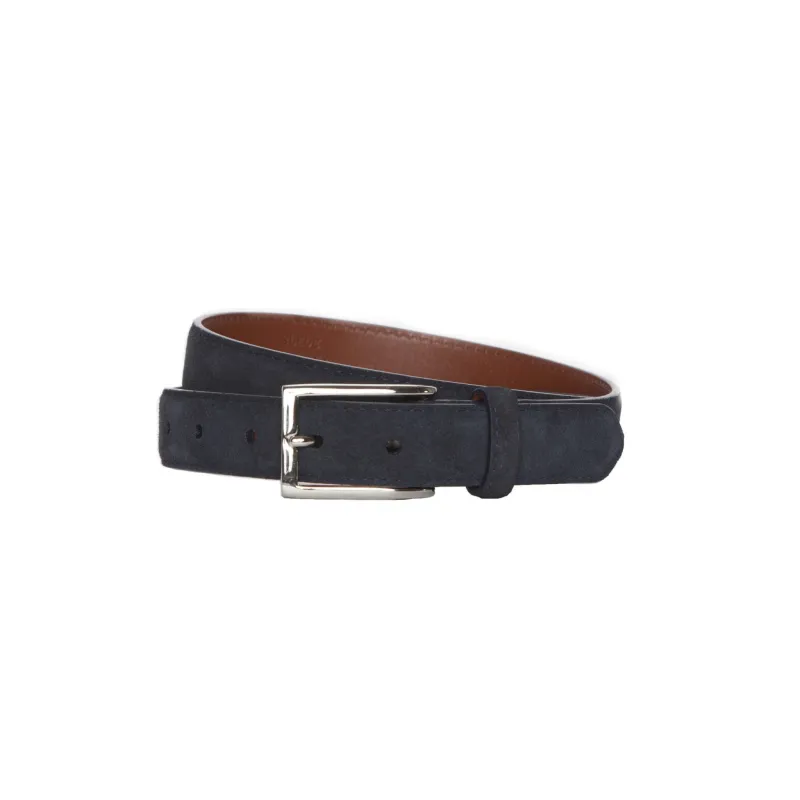 MB 5216 - Navy Blue Suede 35mm, Nickel Buckle sold by Alden on Madison