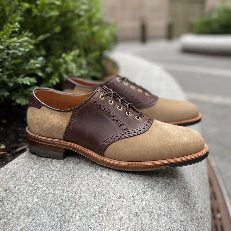 D1304C - Valhalla Saddle Oxford in CXL and Tan Suede sold by Alden on Madison