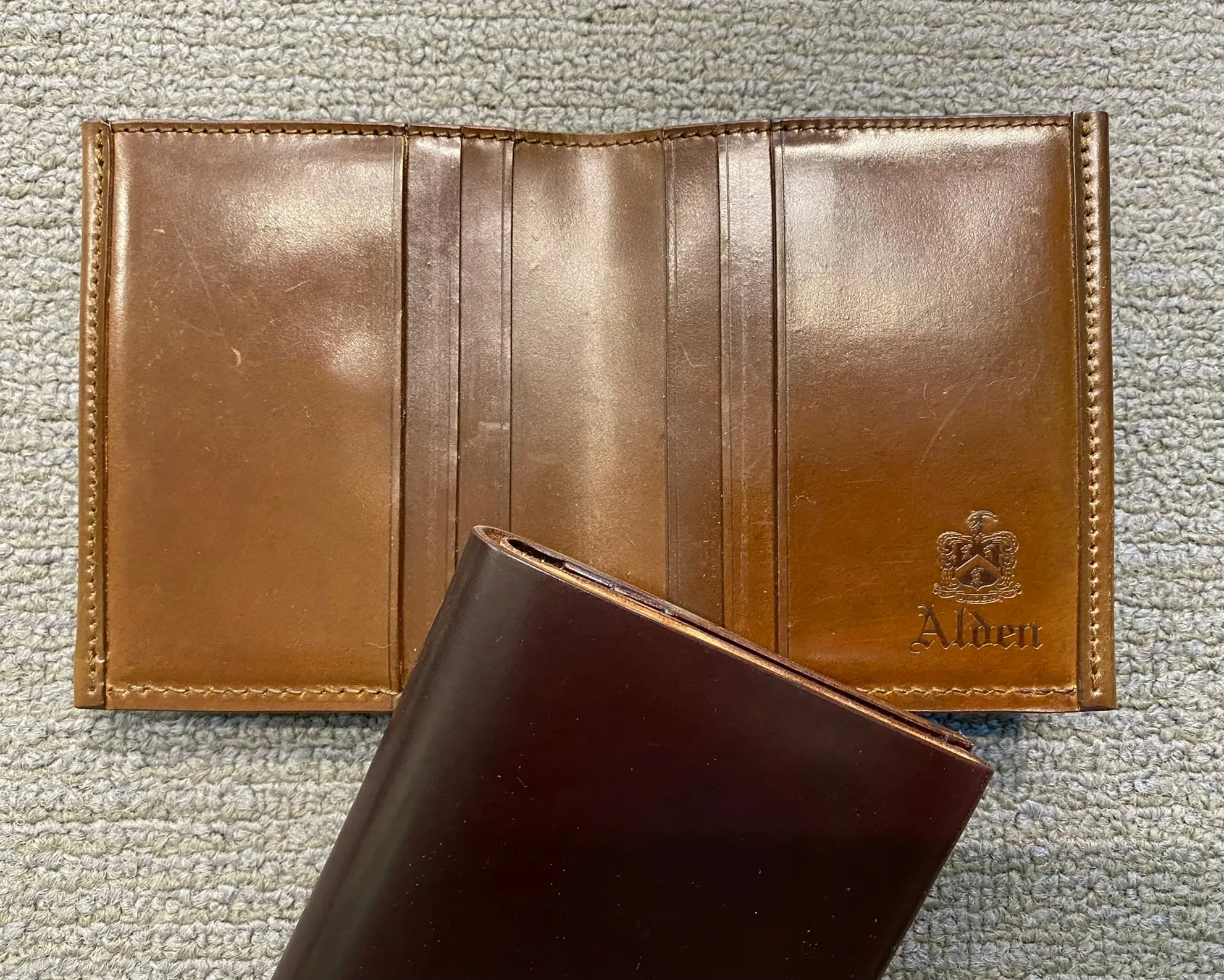 LG 7007 - Alden Cognac Shell Cordovan Wallet sold by Alden on Madison product image thumbnail 3
