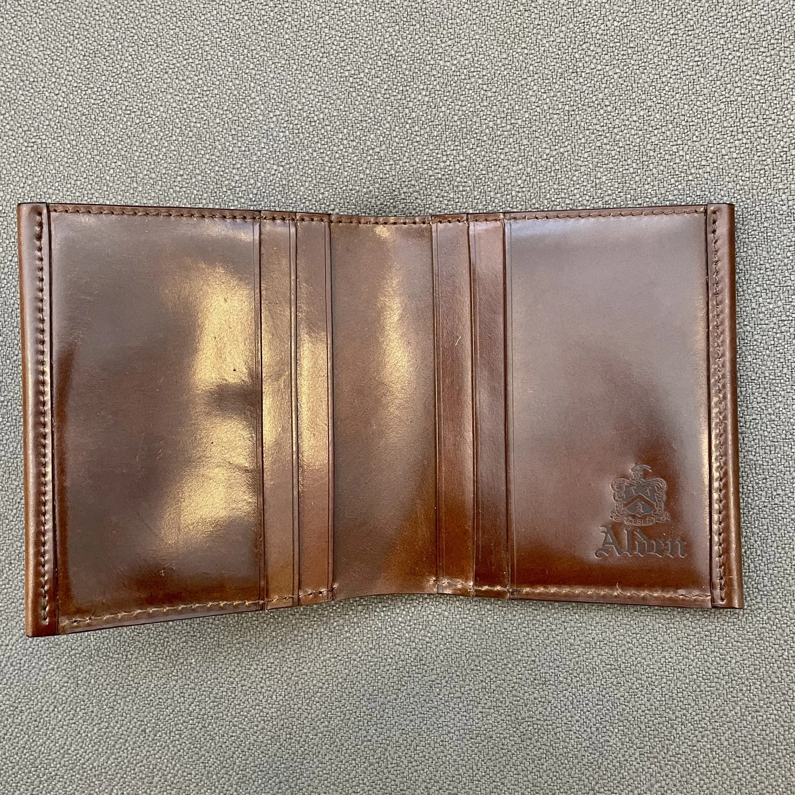 LG 7007 - Alden Cognac Shell Cordovan Wallet sold by Alden on Madison product image thumbnail 2