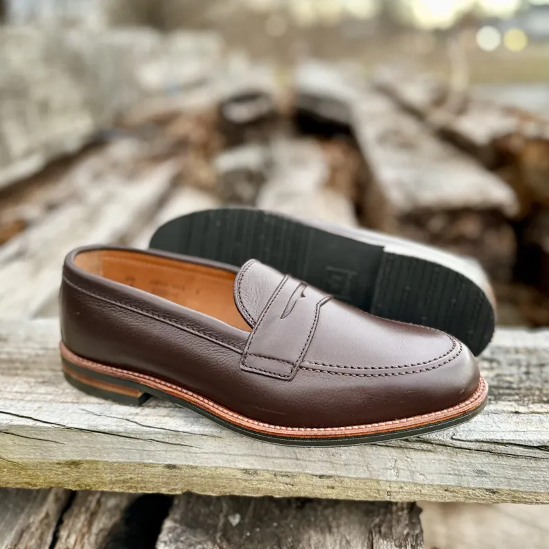 D2203L - Penny Loafer in Brown Lady Calf sold by Alden on Madison