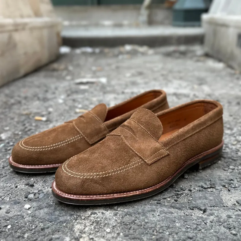 6221L - Unlined Penny Mocc in Snuff Suede sold by Alden on Madison