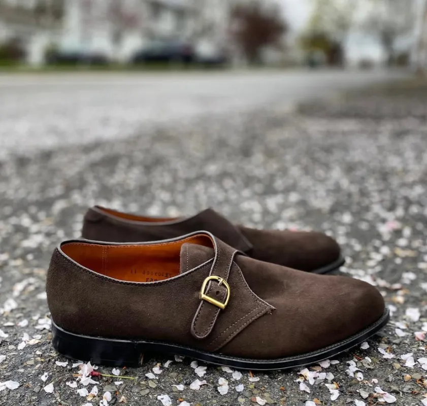 953 - Monk Strap in Brown Suede sold by Alden on Madison