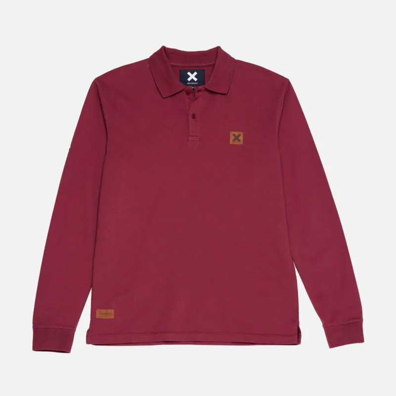 CLASSIC BURGUNDY FOREST LS POLO sold by Blue Banana