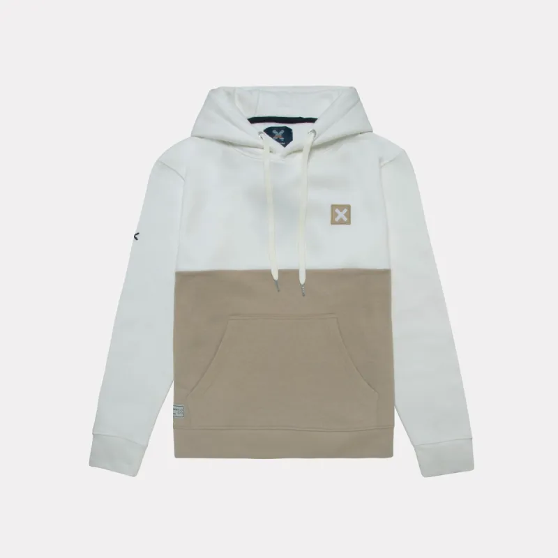 OFF-WHITE & SAND BICOLOR HOODIE sold by Blue Banana