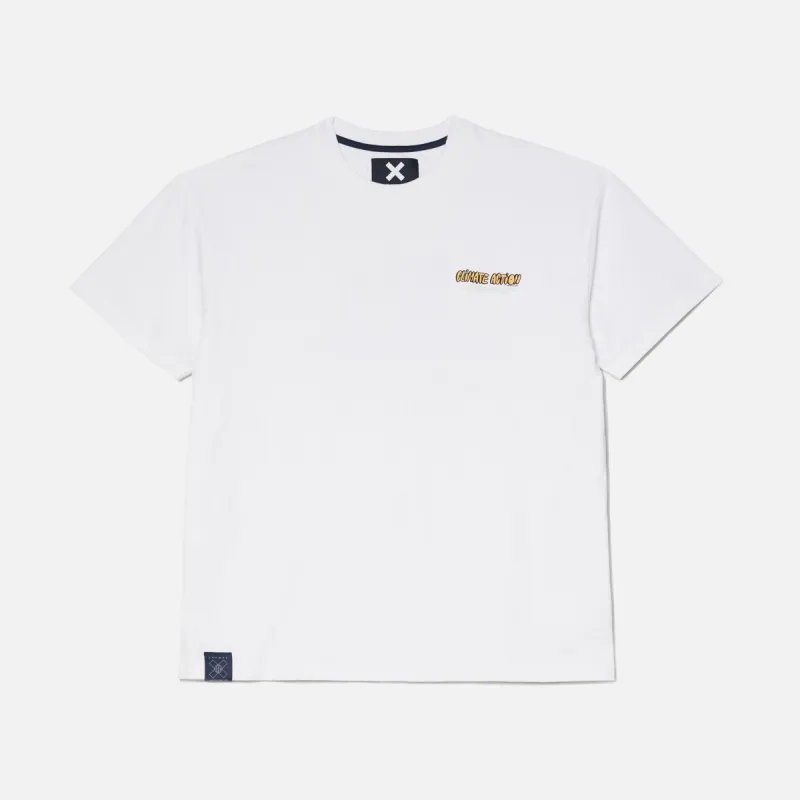 WHITE CLIMATE ACTION TEE sold by Blue Banana