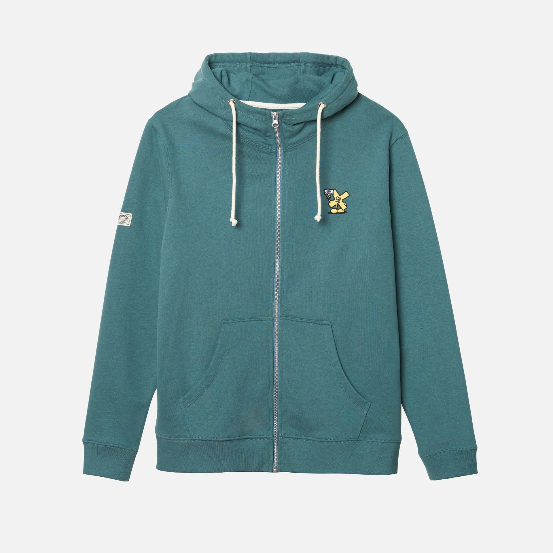 FULL ZIP HOODIE AMAZON GREEN sold by Blue Banana