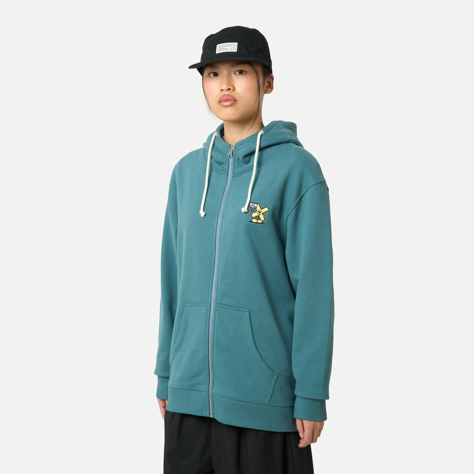 FULL ZIP HOODIE AMAZON GREEN sold by Blue Banana product image thumbnail 3