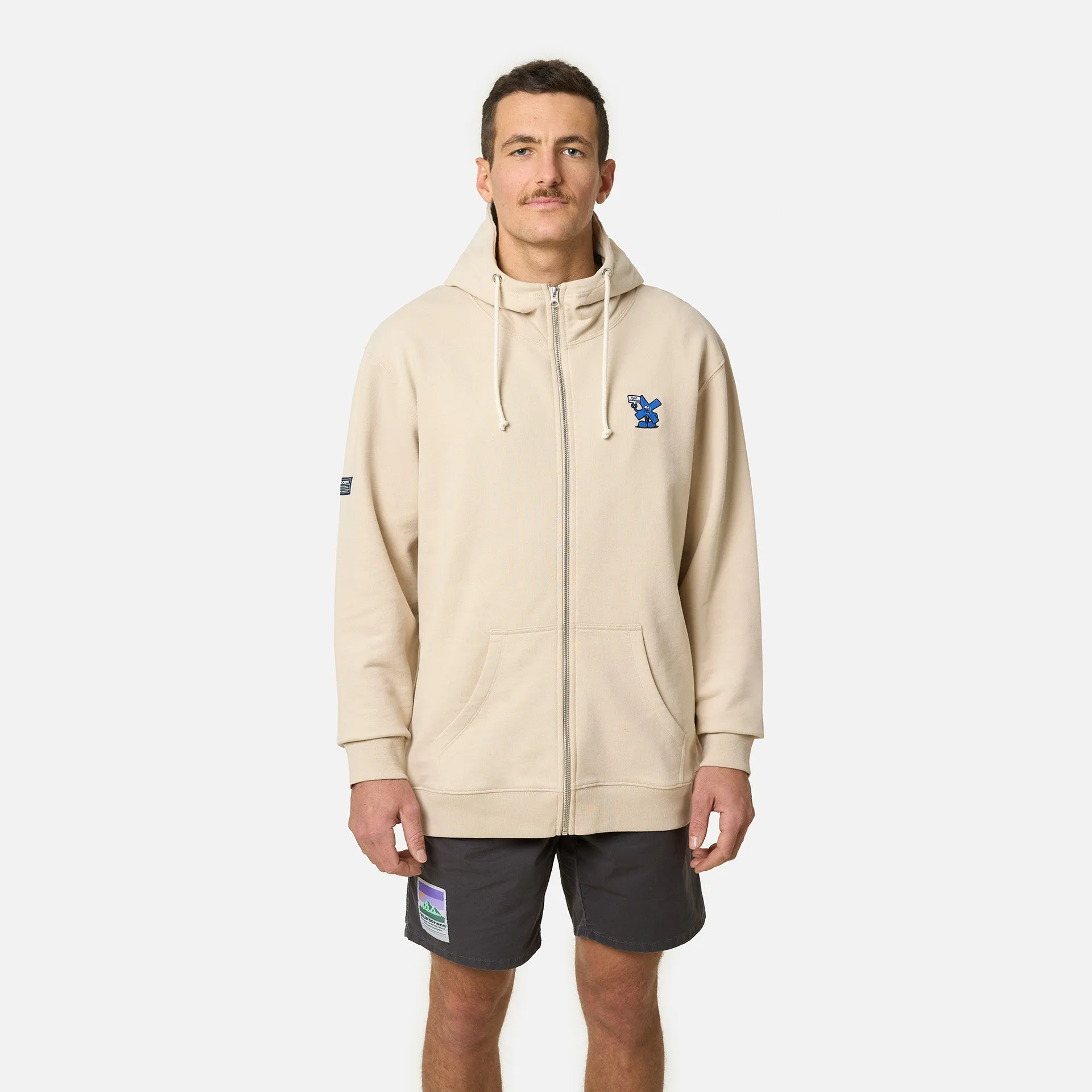 HOODIE FULL ZIP FOSSIL sold by Blue Banana product image thumbnail 5