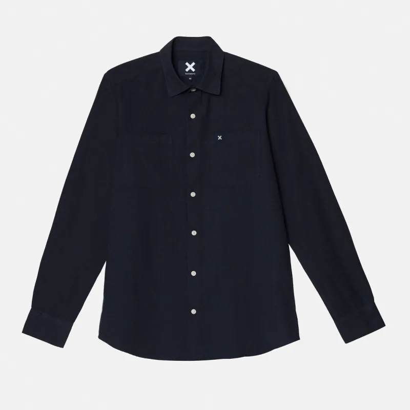 CAMISA DE LINO AZUL MARINO sold by Blue Banana