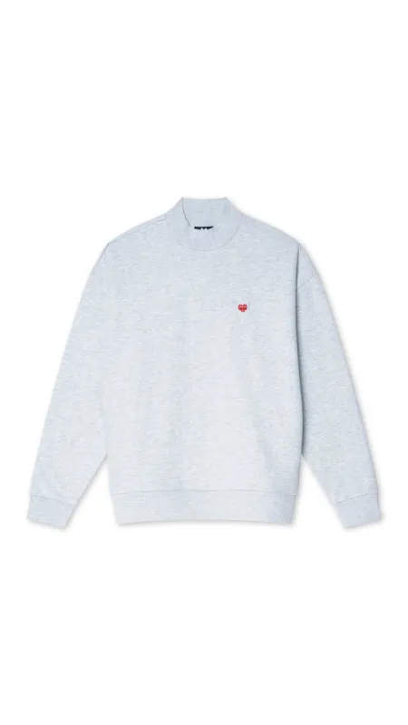SUDADERA MUJER HEART LIGHT GREY MELANGE sold by Blue Banana