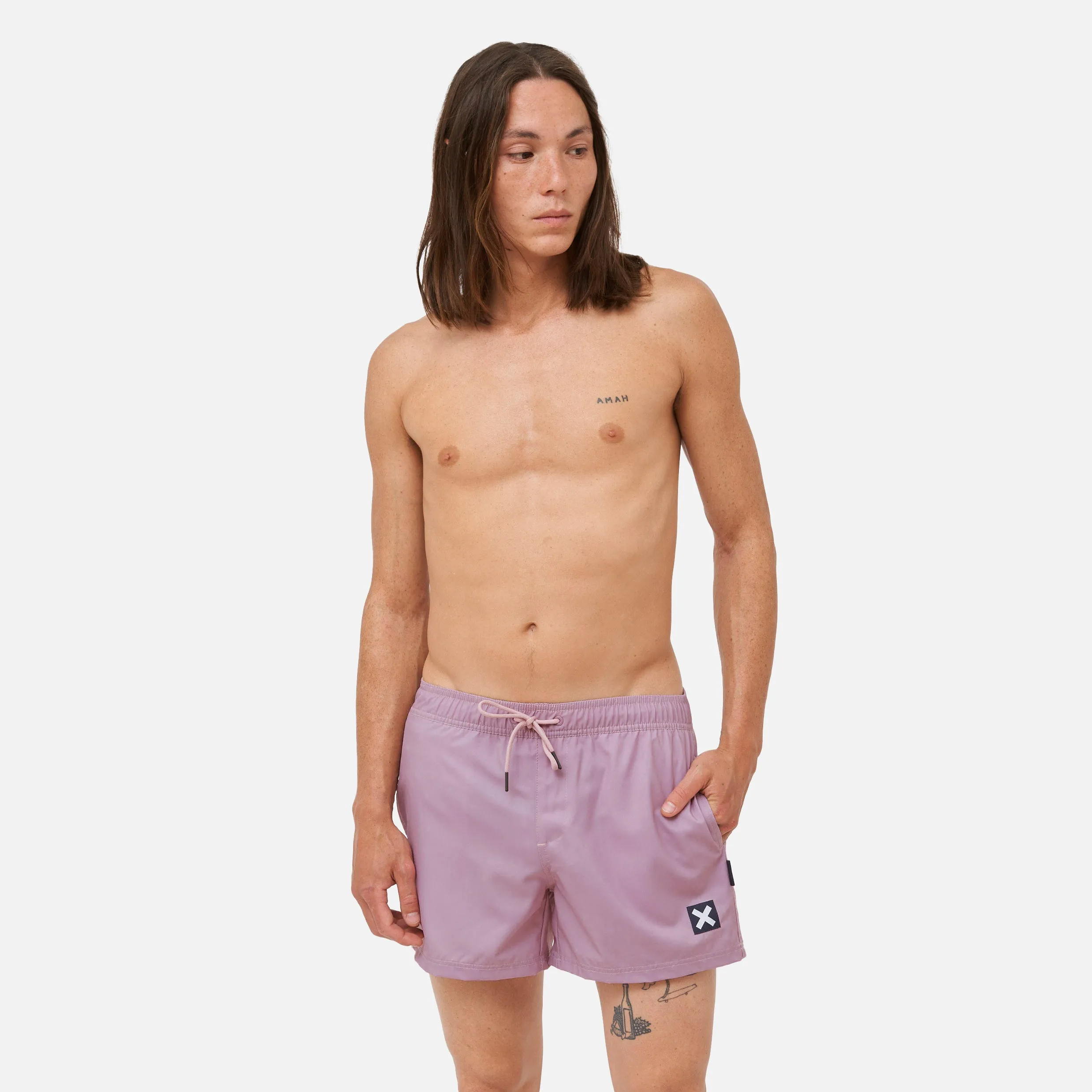 MAUVE CLASSIC SWIMMING TRUNKS sold by Blue Banana
