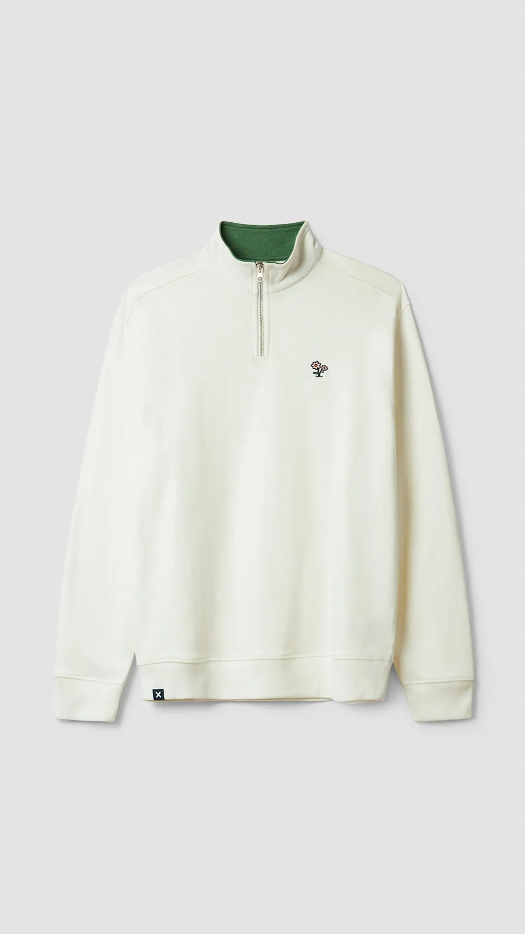 SUDADERA HALF ZIP BANK BLANCO ROTO sold by Blue Banana