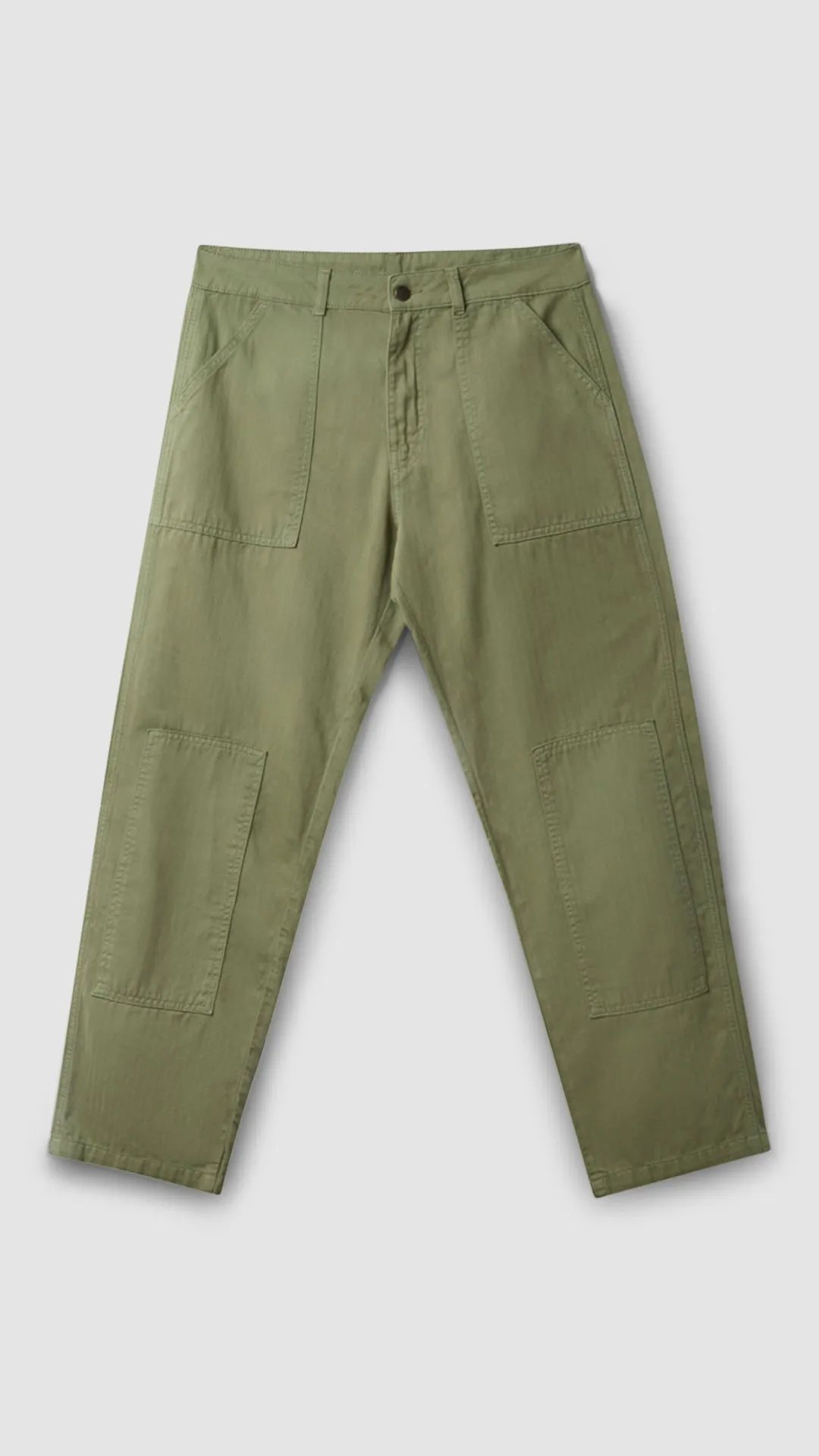 PANTALÓN STRAIGHT PATCHED IGUANA GREEN sold by Blue Banana