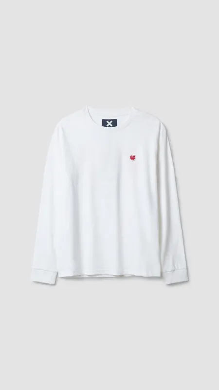 CAMISETA MANGA LARGA HEART BLANCA sold by Blue Banana
