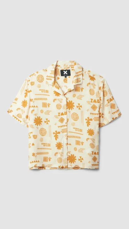 CAMISA MANGA CORTA MUJER TILE ECRU sold by Blue Banana