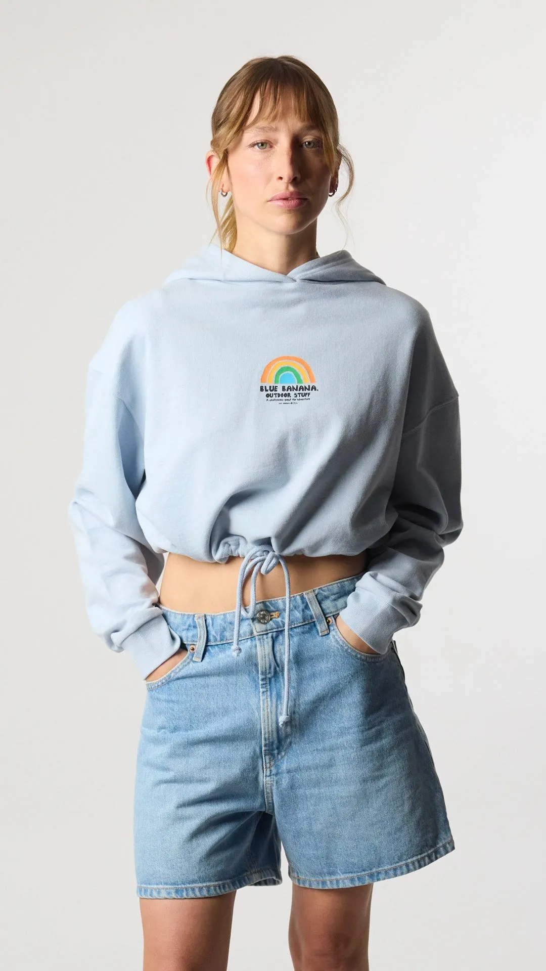 SUDADERA CON CAPUCHA MUJER RAINBOW ICE BLUE sold by Blue Banana product image thumbnail 3