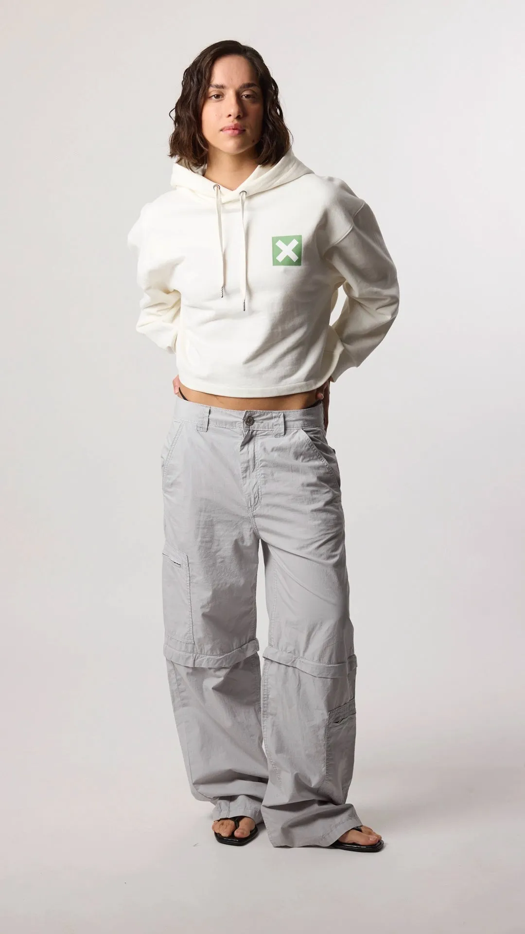 SUDADERA CON CAPUCHA MUJER NATURE BLANCO ROTO sold by Blue Banana product image thumbnail 3