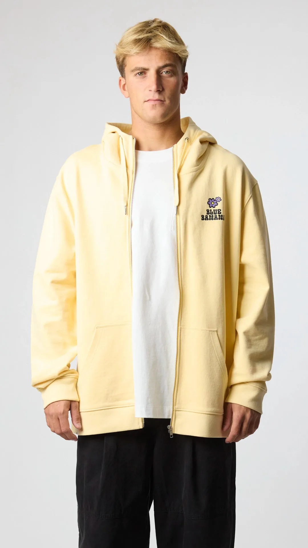 SUDADERA CON CAPUCHA FULL ZIP HARDY LIGHT YELLOW sold by Blue Banana product image thumbnail 5