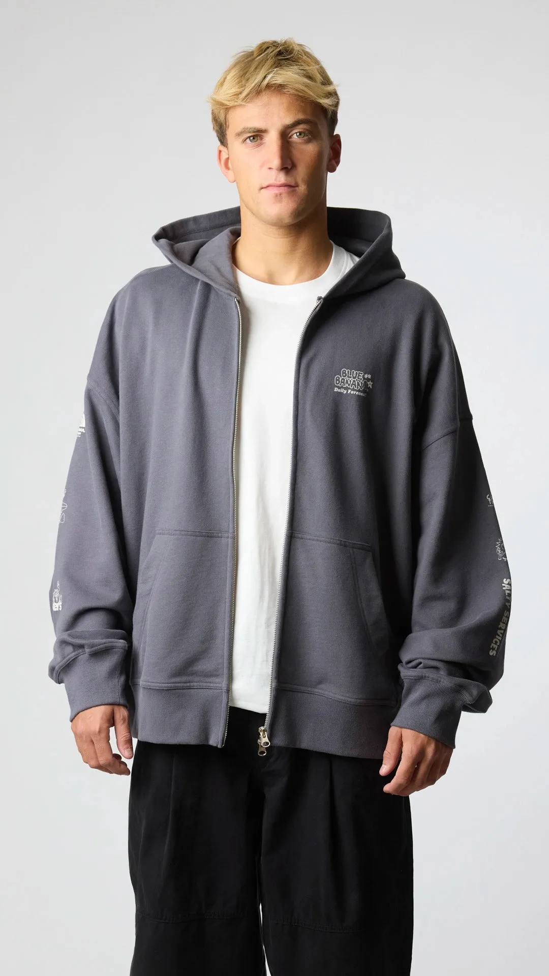 SUDADERA CON CAPUCHA FULL ZIP RANDOM ASH sold by Blue Banana product image thumbnail 3