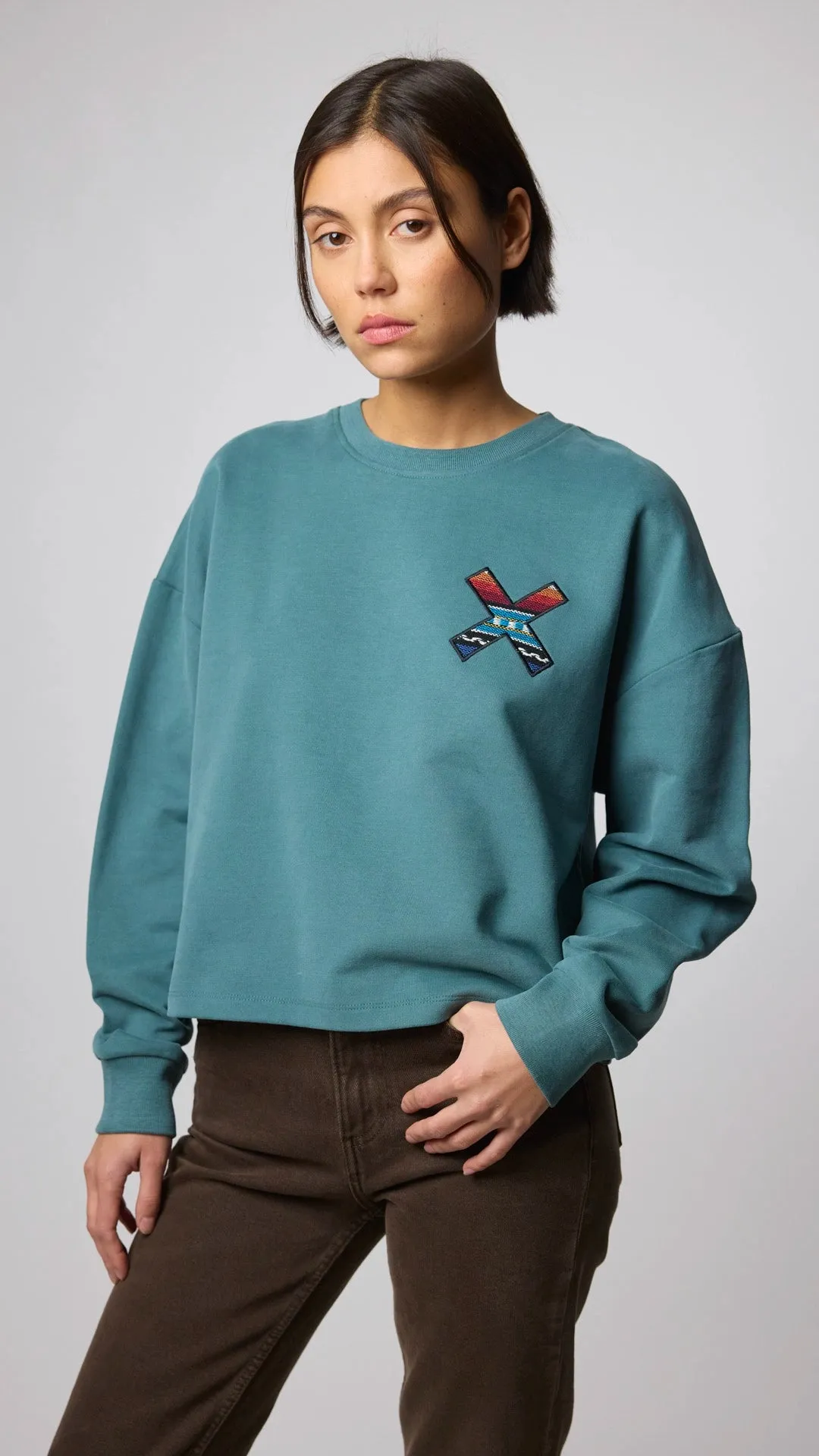 SUDADERA MUJER CLASSIC AMAZON GREEN sold by Blue Banana product image thumbnail 3