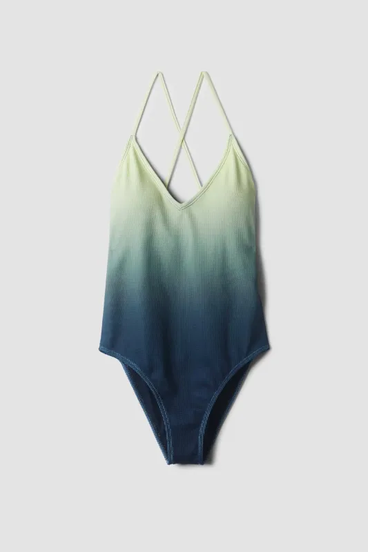 BAÑADOR MUJER CRINKLE FADE NAVY sold by Blue Banana
