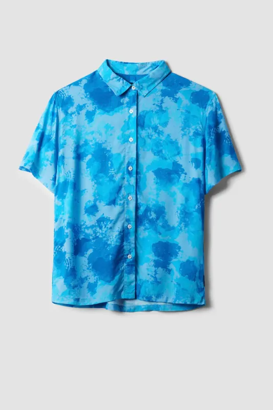 CAMISA MANGA CORTA MUJER LUCÍA AZUL sold by Blue Banana