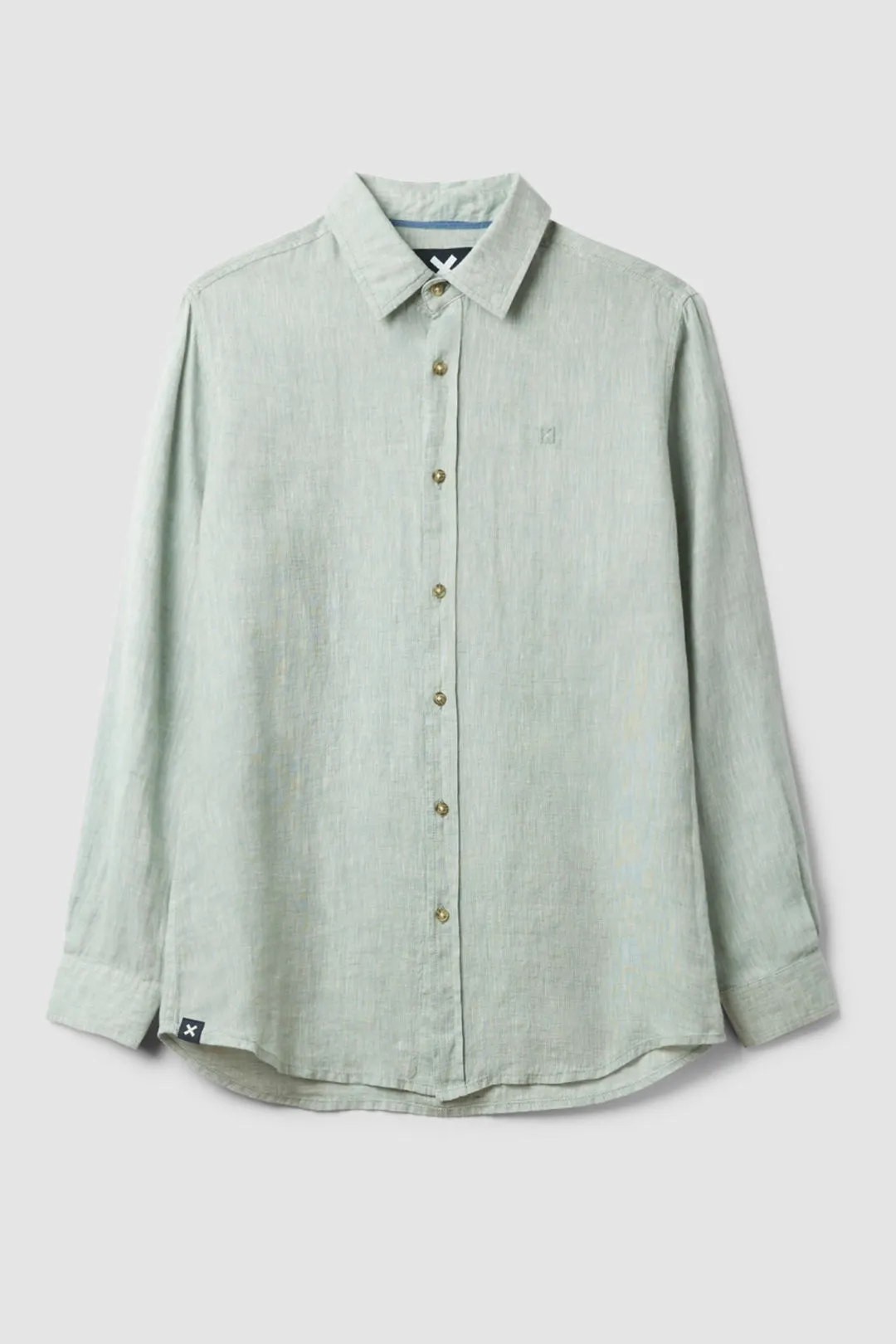 CAMISA DE LINO VERDE sold by Blue Banana