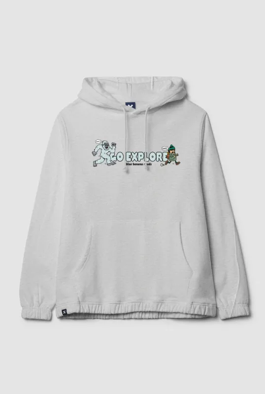 SUDADERA CON CAPUCHA CHASE LIGHT GREY MELANGE sold by Blue Banana