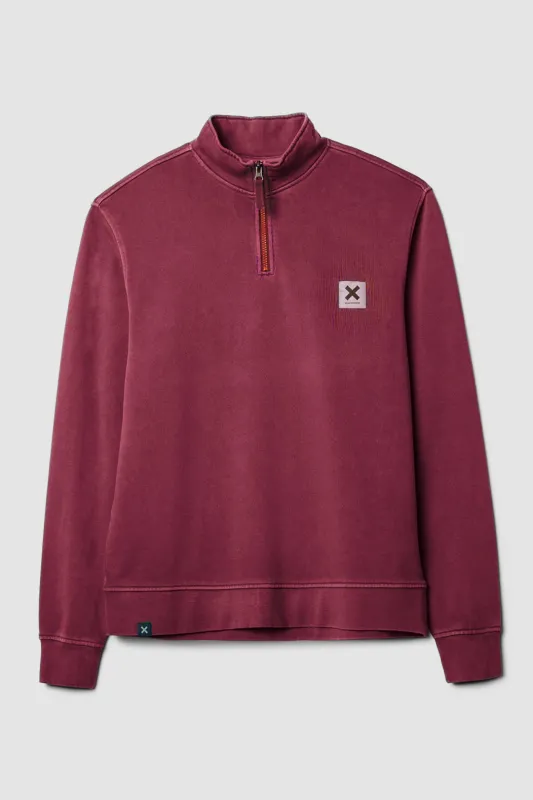 SUDADERA HALF ZIP ICONIC BURGUNDY sold by Blue Banana