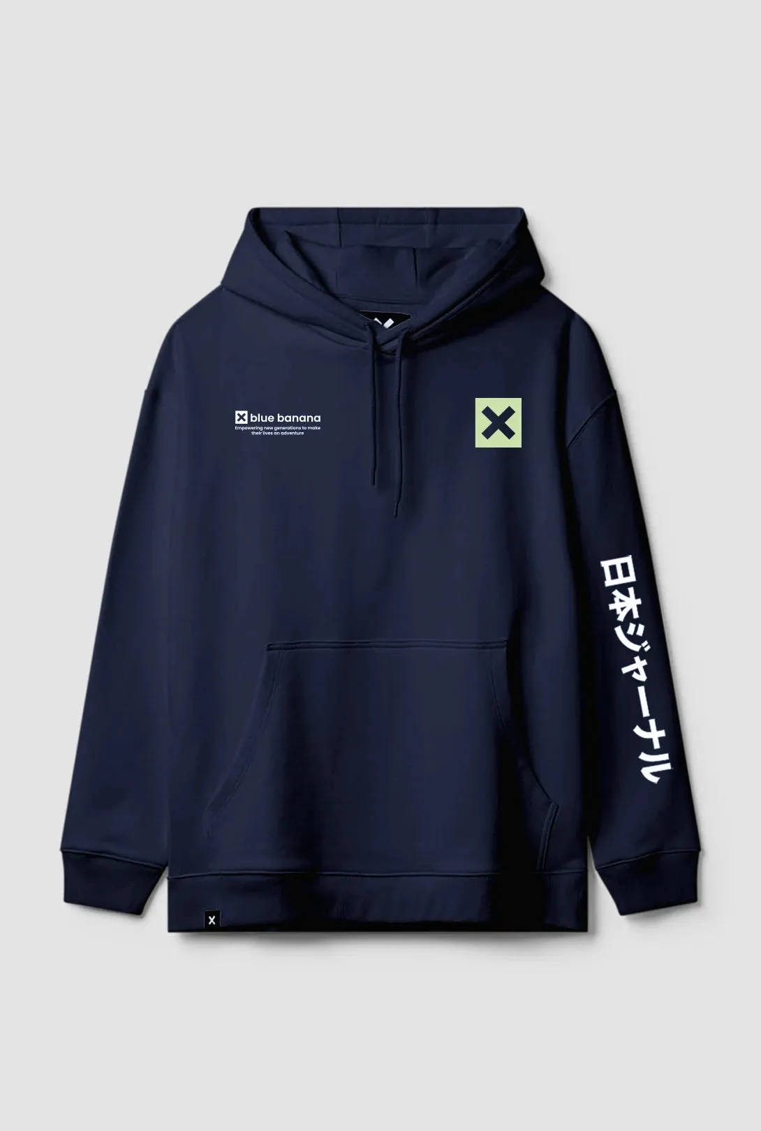 SUDADERA CON CAPUCHA JOURNAL AZUL MARINO sold by Blue Banana