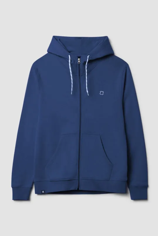 SUDADERA CON CAPUCHA FULL ZIP PATCH IMPERIAL BLUE sold by Blue Banana