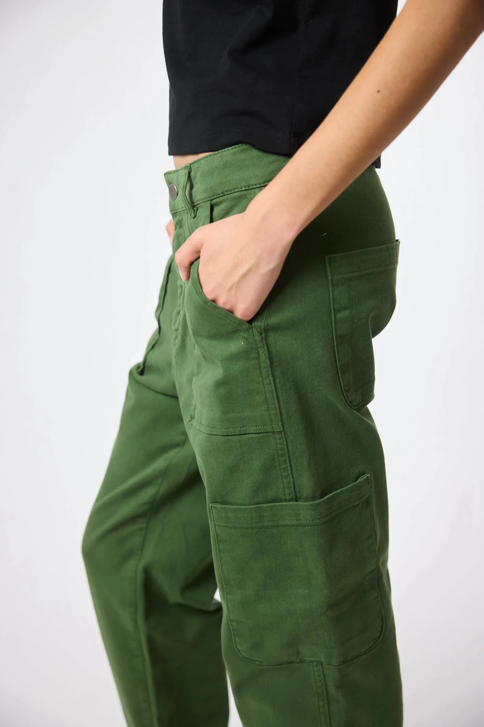 PANTALÓN CARGO MUJER HEART VERDE sold by Blue Banana product image thumbnail 5