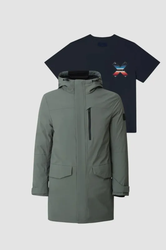 PACK PARKA ABYSS GRIS + CAMISETA CLASSIC ANTRACITA sold by Blue Banana