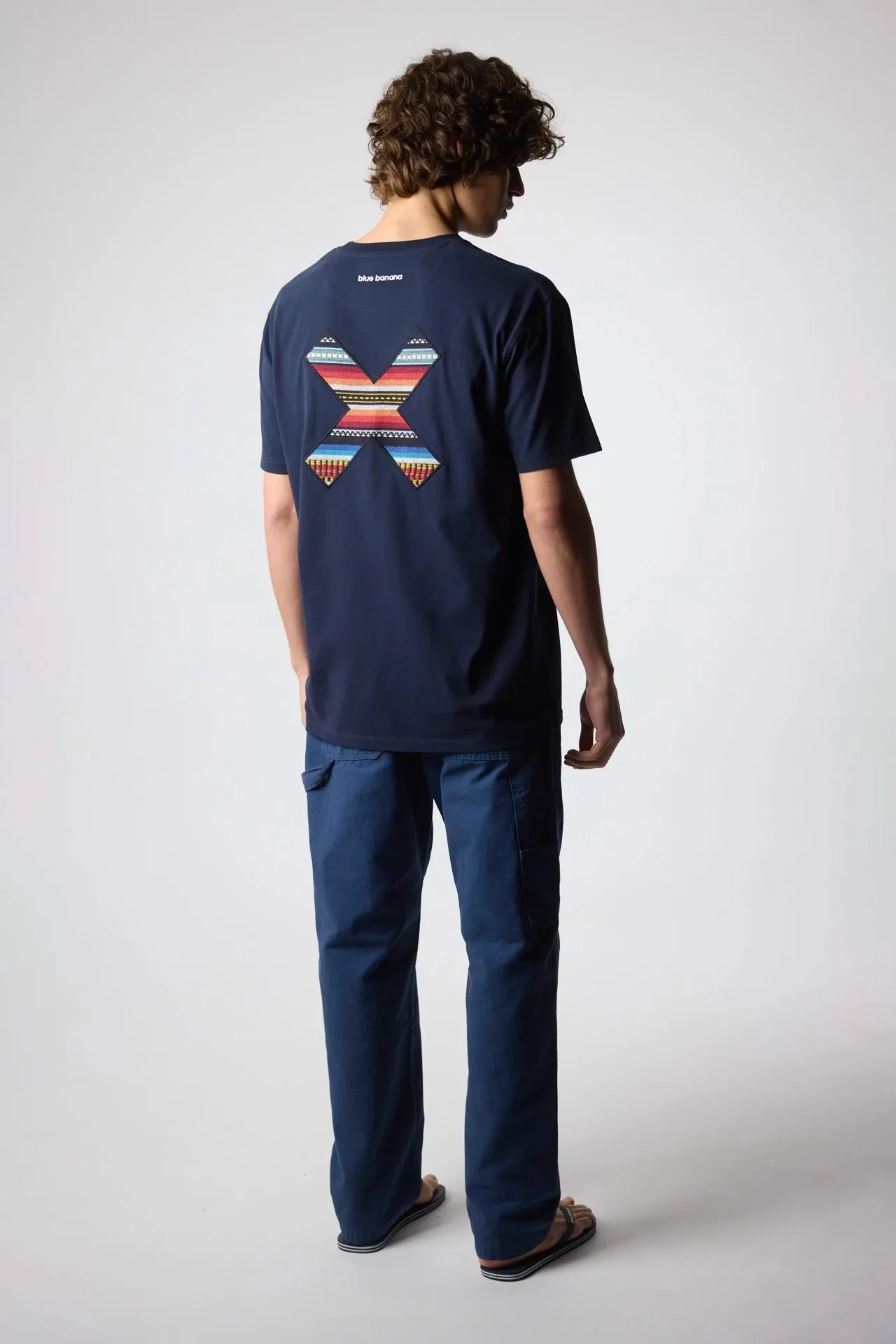 PACK CAMISETA CLASSIC AZUL MARINO + PANTALÓN STRAIGHT BARYS TOAST + CALCETINES NATURE NARANJA sold by Blue Banana product image thumbnail 3