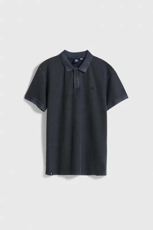 POLO WASHED NATURE NEGRO made by Blue Banana