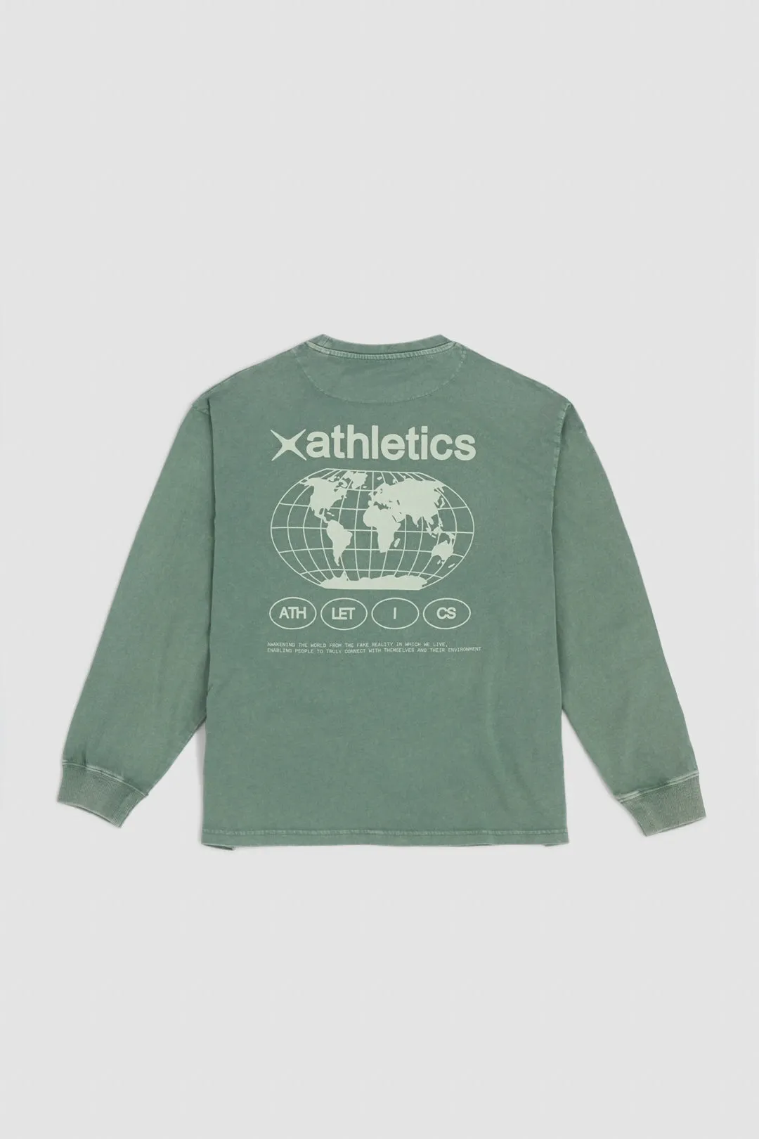 CAMISETA MANGA LARGA WORLD WASHED OLIVE GREEN sold by Blue Banana product image thumbnail 2