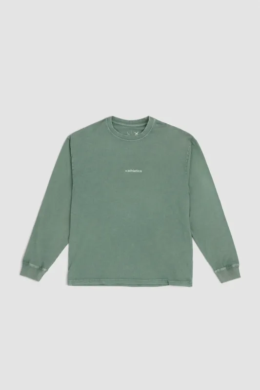 CAMISETA MANGA LARGA WORLD WASHED OLIVE GREEN made by Blue Banana