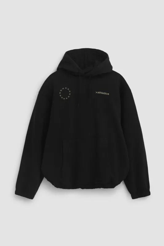 SUDADERA CON CAPUCHA LOGO WASHED NEGRA made by Blue Banana