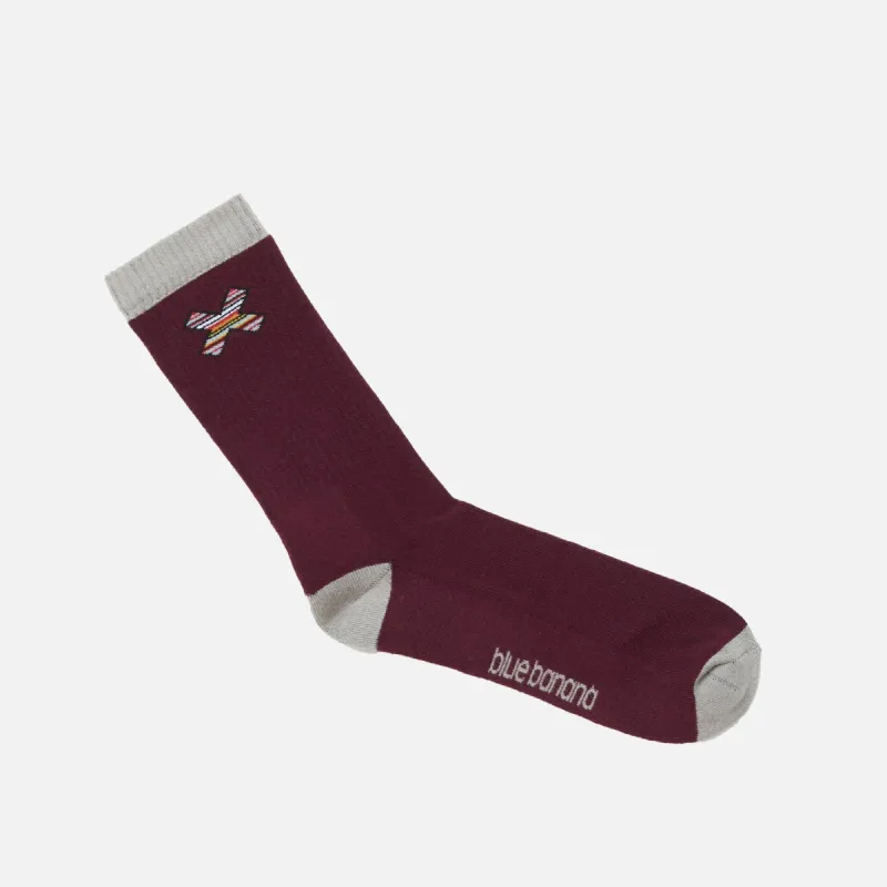 BURGUNDY CLASSIC SOCKS sold by Blue Banana