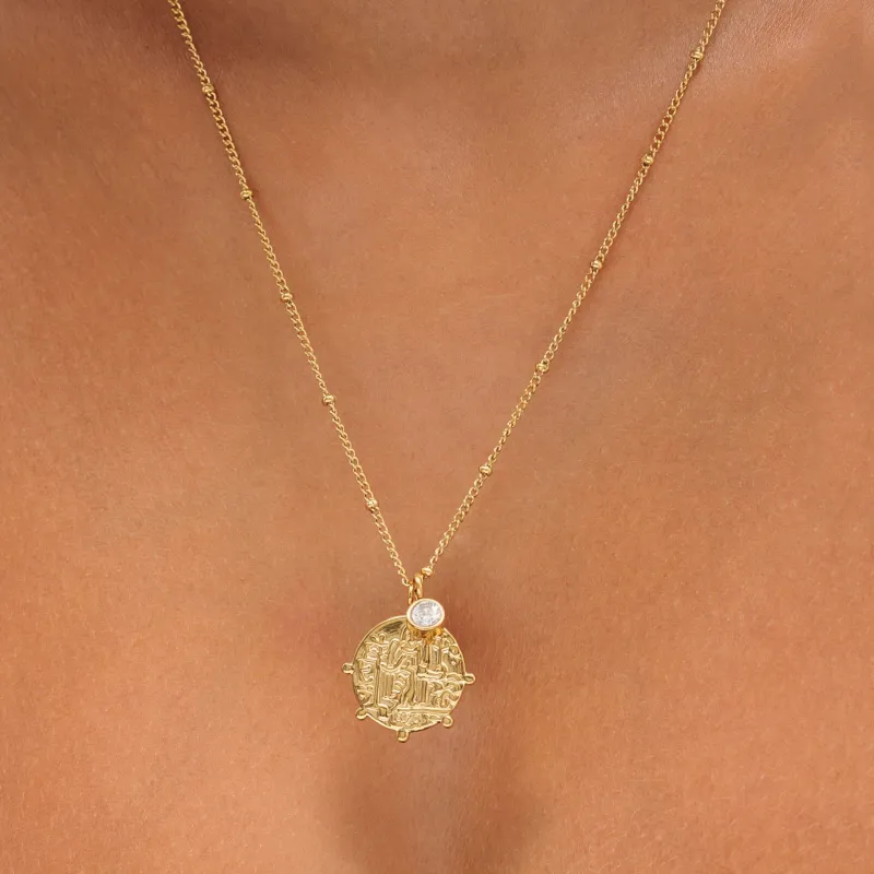 "Athena" Greek Medallion Necklace sold by Atolea