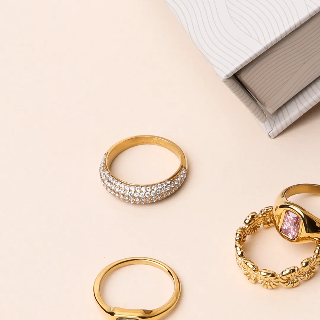 "Day & Night" Ring Set sold by Atolea product image thumbnail 4