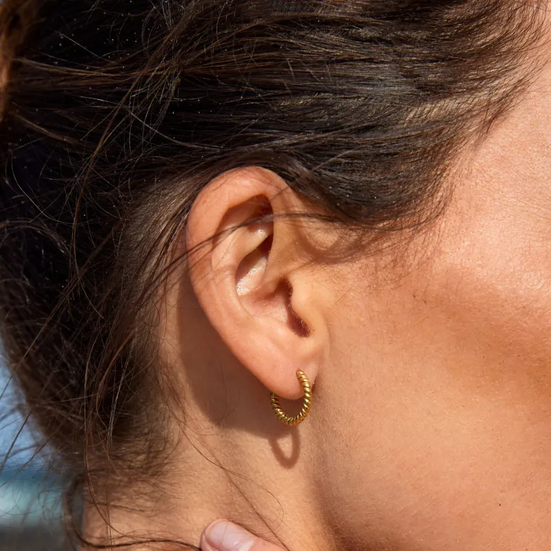 Twisted Hoops Earrings made by Atolea