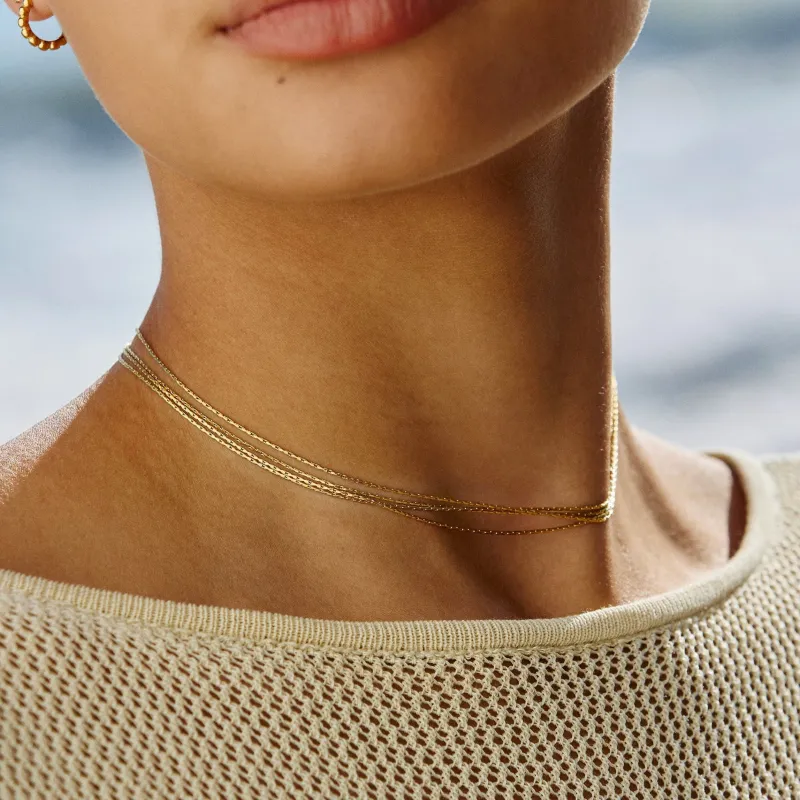"Riviera" Layered Choker made by Atolea
